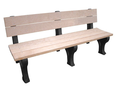 BENCH TRADIT BACKED 72 BK LEG CEDAR SEAT